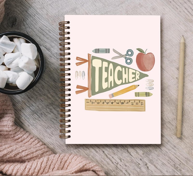 KDHTY Teacher notebook Teacher Gift Spiral Notebook,Thank You Gift for Teachers,Teachers Appreciation Gifts for Women,Best Teacher Gifts Notebooks for School Supplies,Home & Office,5.5x8.3 in - Image 5